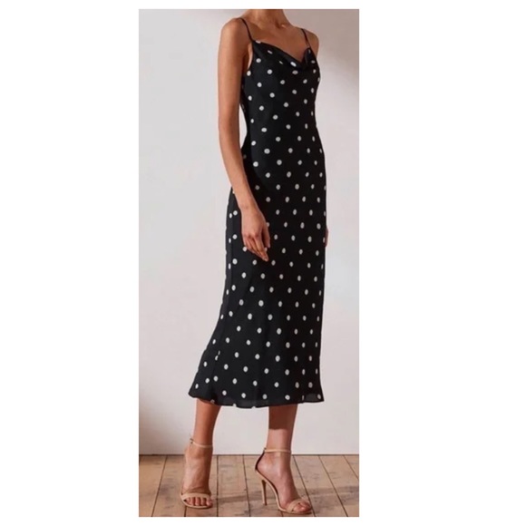 Shona Joy Dresses & Skirts - NWT Shona Joy Dot Slip Midi Dress